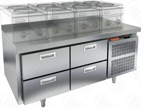 СТОЛ С МОРОЗШКАФОМ HICOLD GN22BT LT