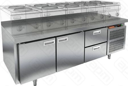 СТОЛ С ОХЛАЖДШКАФОМ HICOLD GN112TN LT