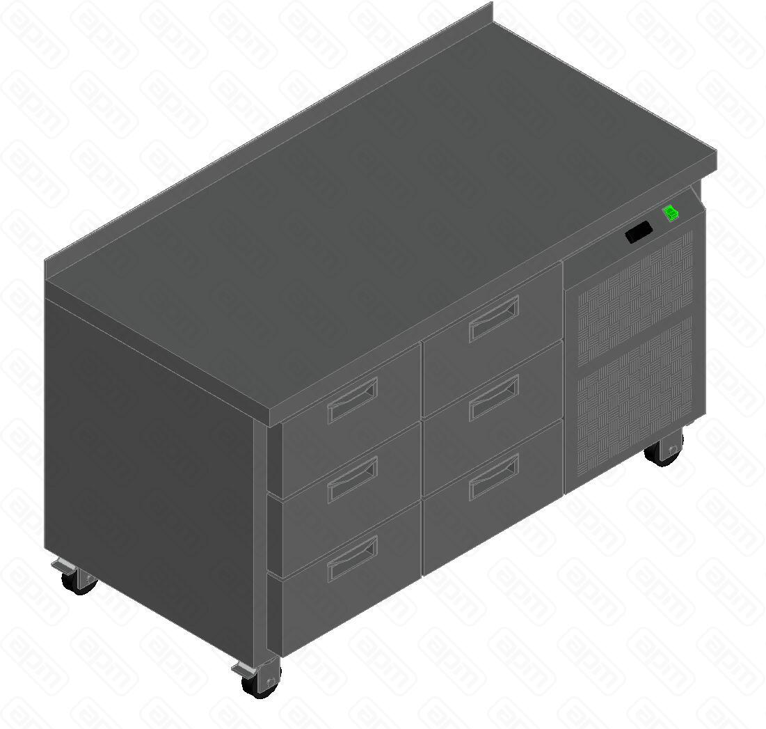 СТОЛ С ОХЛАЖДШКАФОМ HICOLD GN33TN М