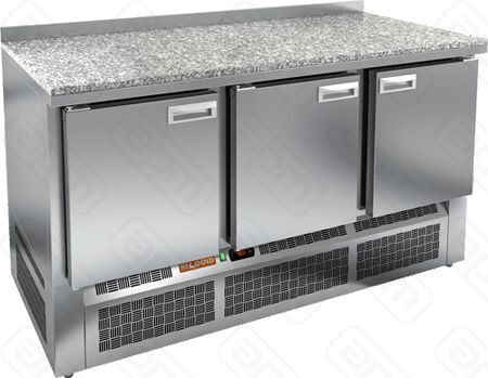 СТОЛ С ОХЛАЖДШКАФОМ HICOLD GNE111TN КАМЕНЬ