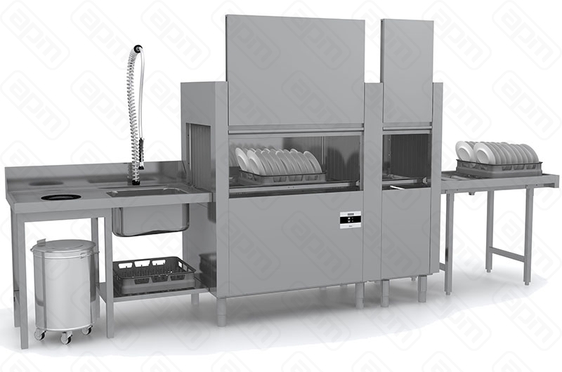 МАШИНА ПОСУДОМОЕЧНАЯ КОНВЕЙЕРНАЯ APACH CHEF LINE LTPT200 WMR BYWX POWER