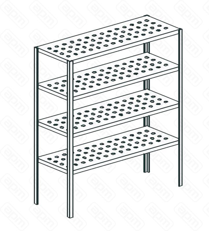 СТЕЛЛАЖ ПЕРФОРИРОВАННЫЙ APACH CHEF LINE LSTP20-104