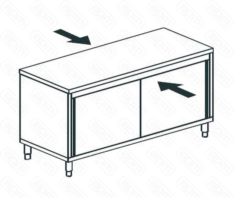 СТОЛ ПРОИЗВОДСТВЕННЫЙ ЗАКРЫТЫЙ СКВОЗНОЙ APACH CHEF LINE LWC617SH2SDPT