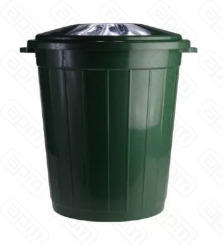 Бак для мусора 75л d52см h56см с крышкой пп цвет зеленый MB 75 green