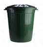 Бак для мусора 75л d52см h56см с крышкой пп цвет зеленый MB 75 green