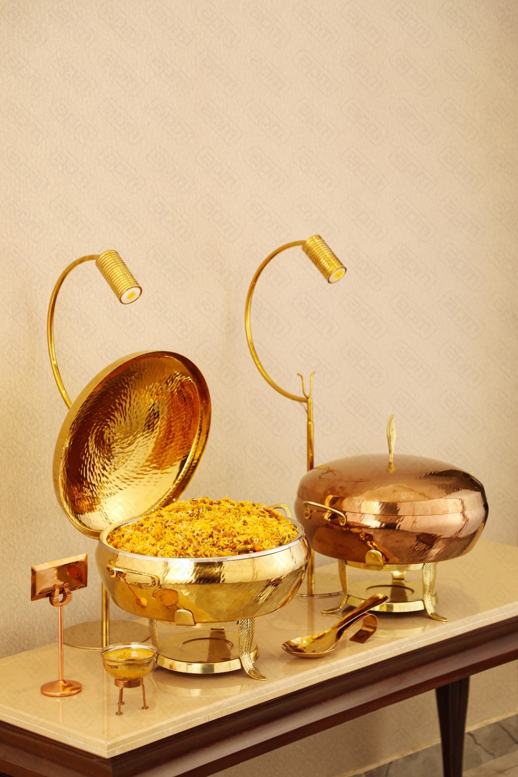 Мармит настольный круглый 8л Rose Gold Mughal Leaf LMCD28