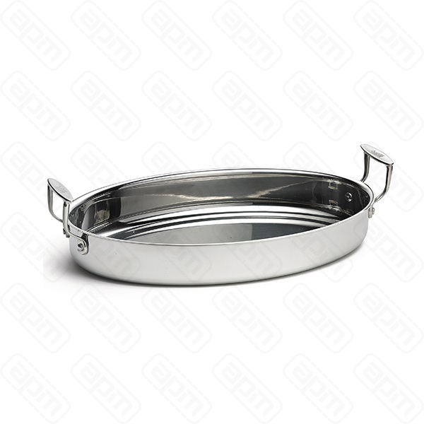 Лоток для жарки TRI-PLY 305х23см h65см 45л овальный с ручками нержсталь CW2042