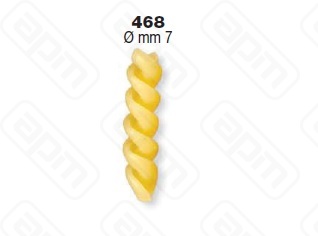 ФОРМА LA MONFERRINA ДЛЯ P6P12 FUSILLI 2 PRINCIPI 7 MM 468 БРОНЗА