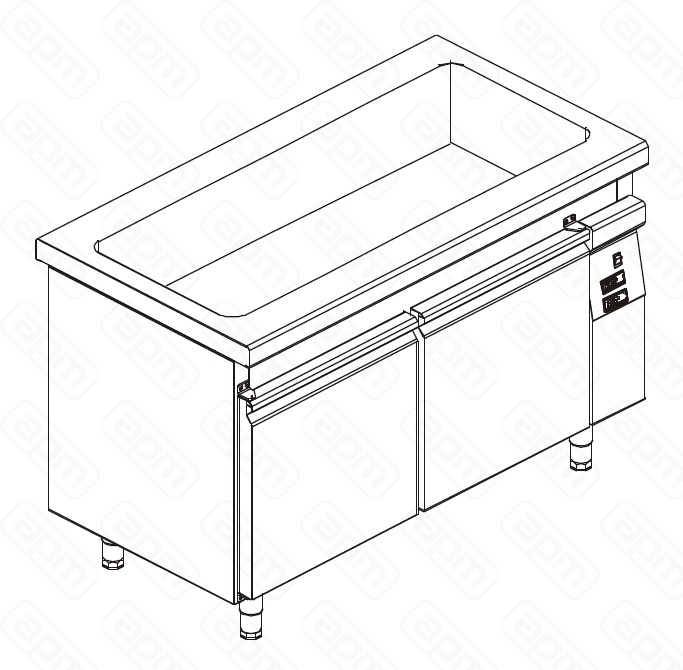 ПРИЛАВОК Д 1 И 2 БЛЮД KOGAST SBM-14-4 55385