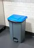 Контейнер для мусора Cambro WBFC87LBASE на колесах с педалью без крышки 87 л