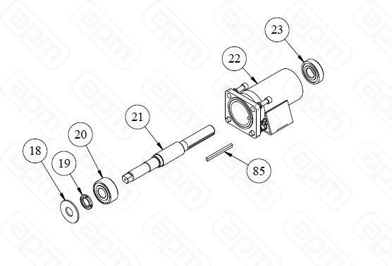 УЗЕЛ ПОДШИПНИКОВЫЙ В СБОРЕ ДЛЯ МЯСОРУБКИ KT LM82A150