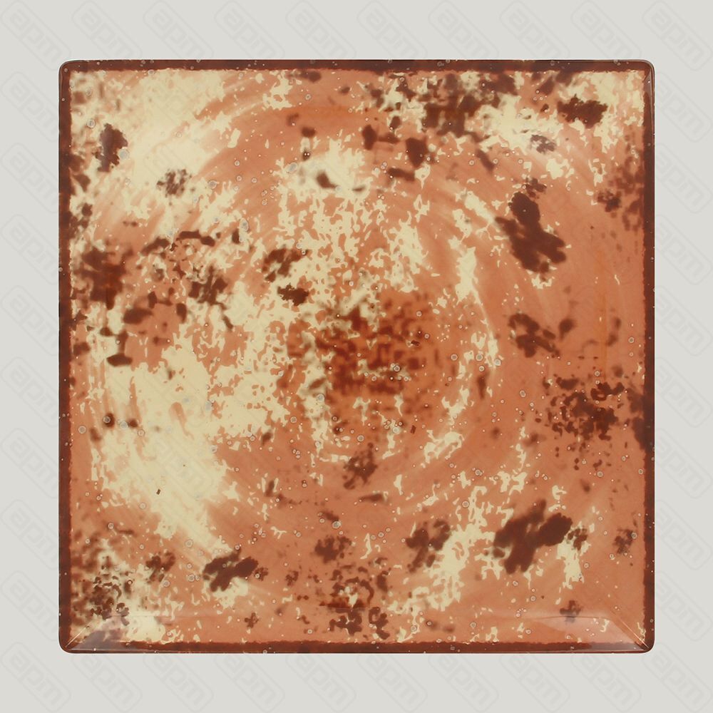 Тарелка RAK Porcelain Peppery квадратная плоская 3030 см красный цвет