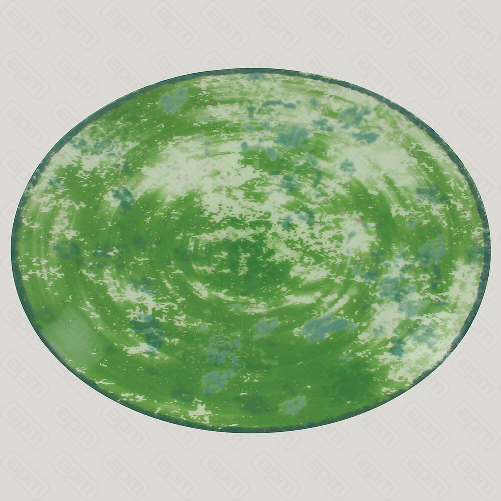 Тарелка RAK Porcelain Peppery овальная плоская 3227 см зеленый цвет
