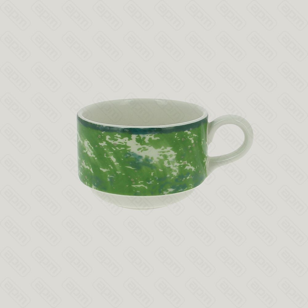 Чашка RAK Porcelain Peppery круглая штабелируемая 230 мл зеленый цвет