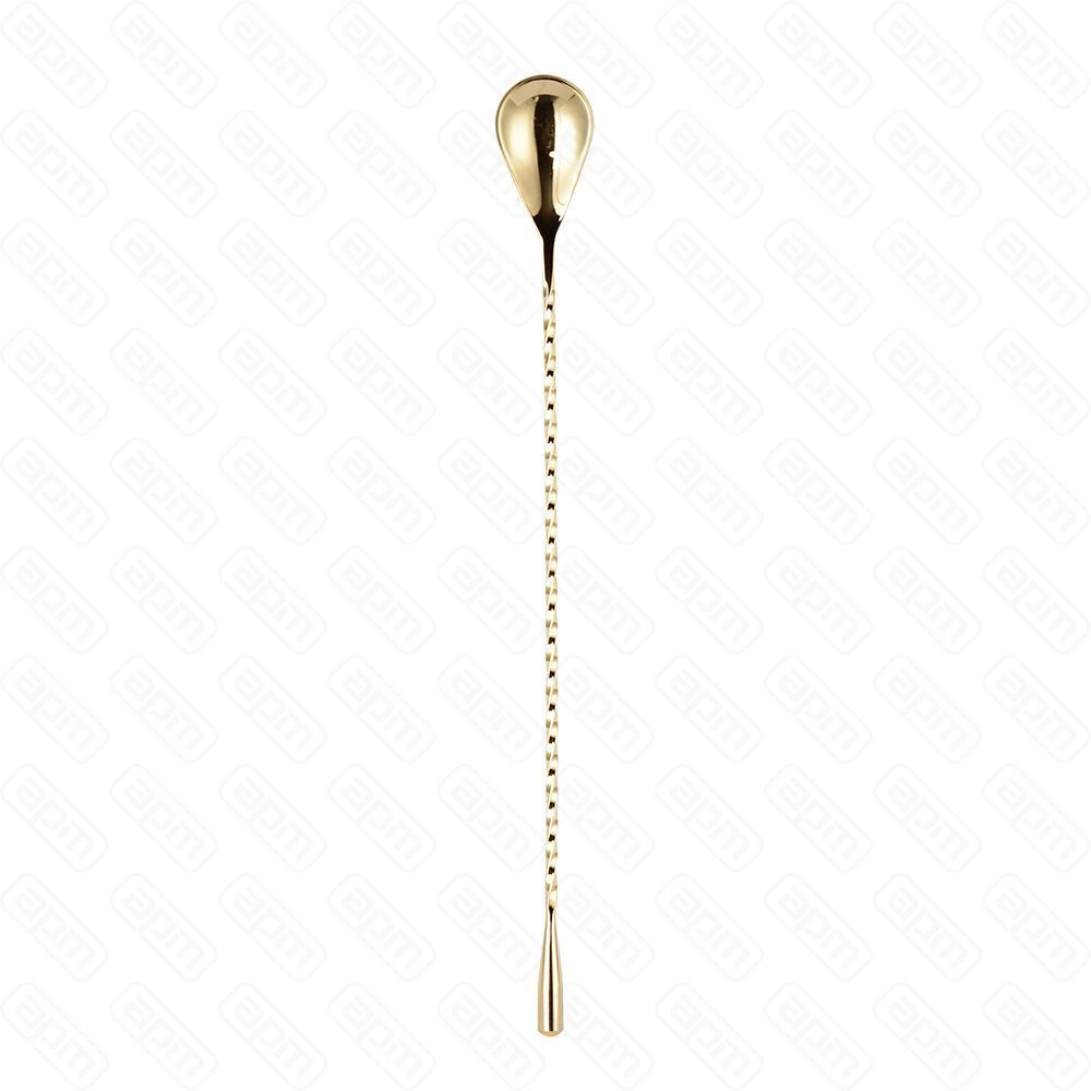Ложка барная с металкнопкой30 cмзолотой цвет  PL-Bar Ware