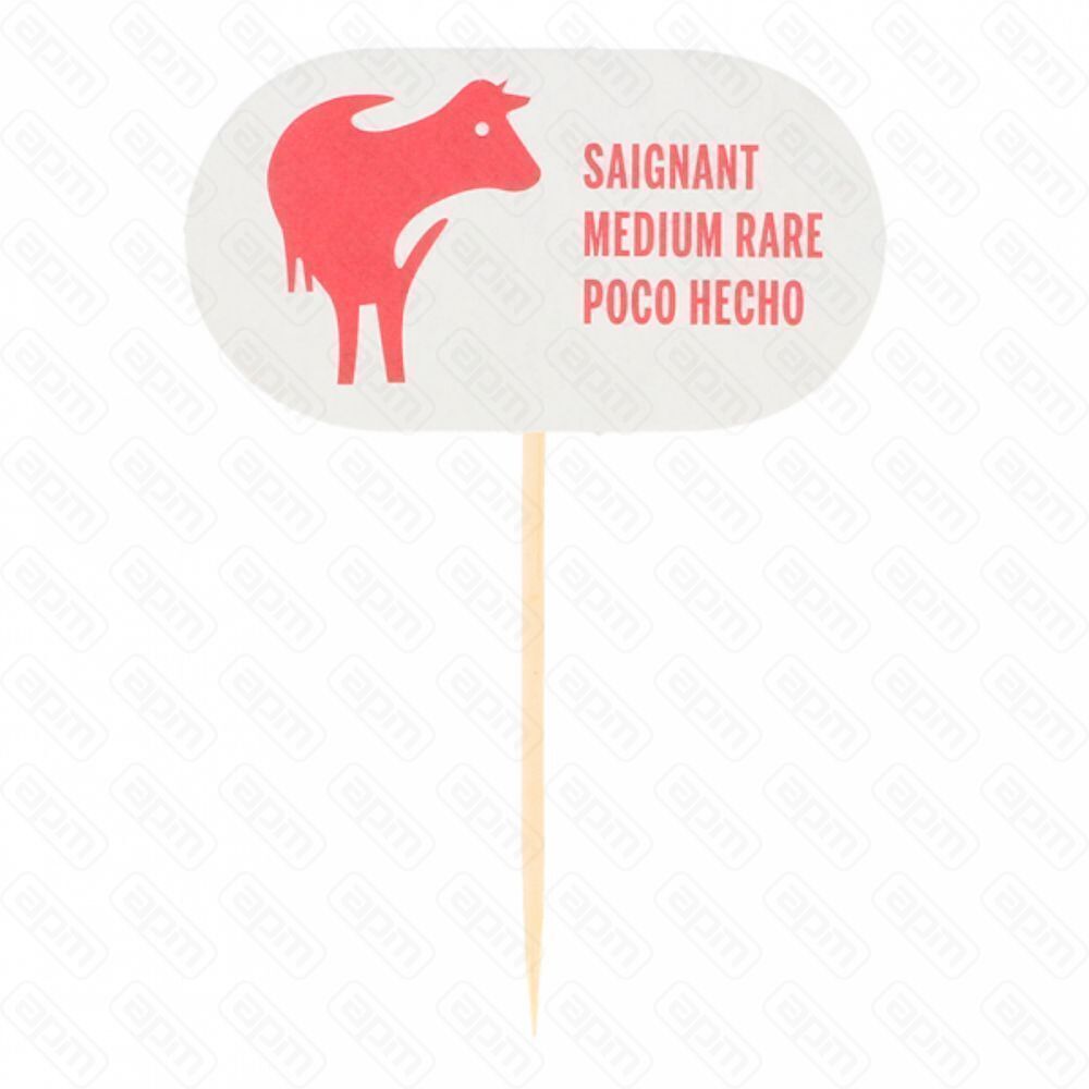 Маркировка-флажок для стейка MEDIUM RARE 8 см 100 шт Garcia de PouИспания