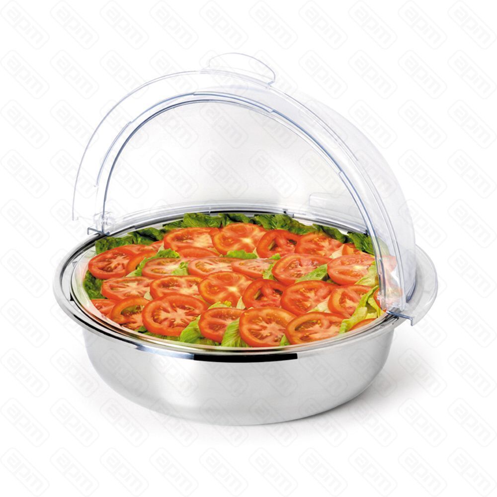 Поднос с пластиковой крышкой d 30 см металл PL Proff Cuisine