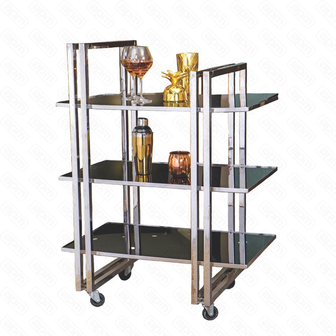 Тележка сервировочнаянержавеющая сталь 7845107 см  PL--Hotelware