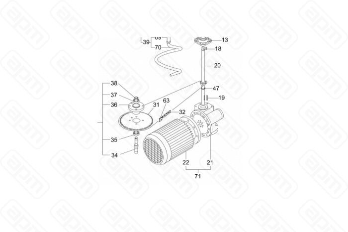 Мотор-редуктор для 38SN 2V арт SL3406