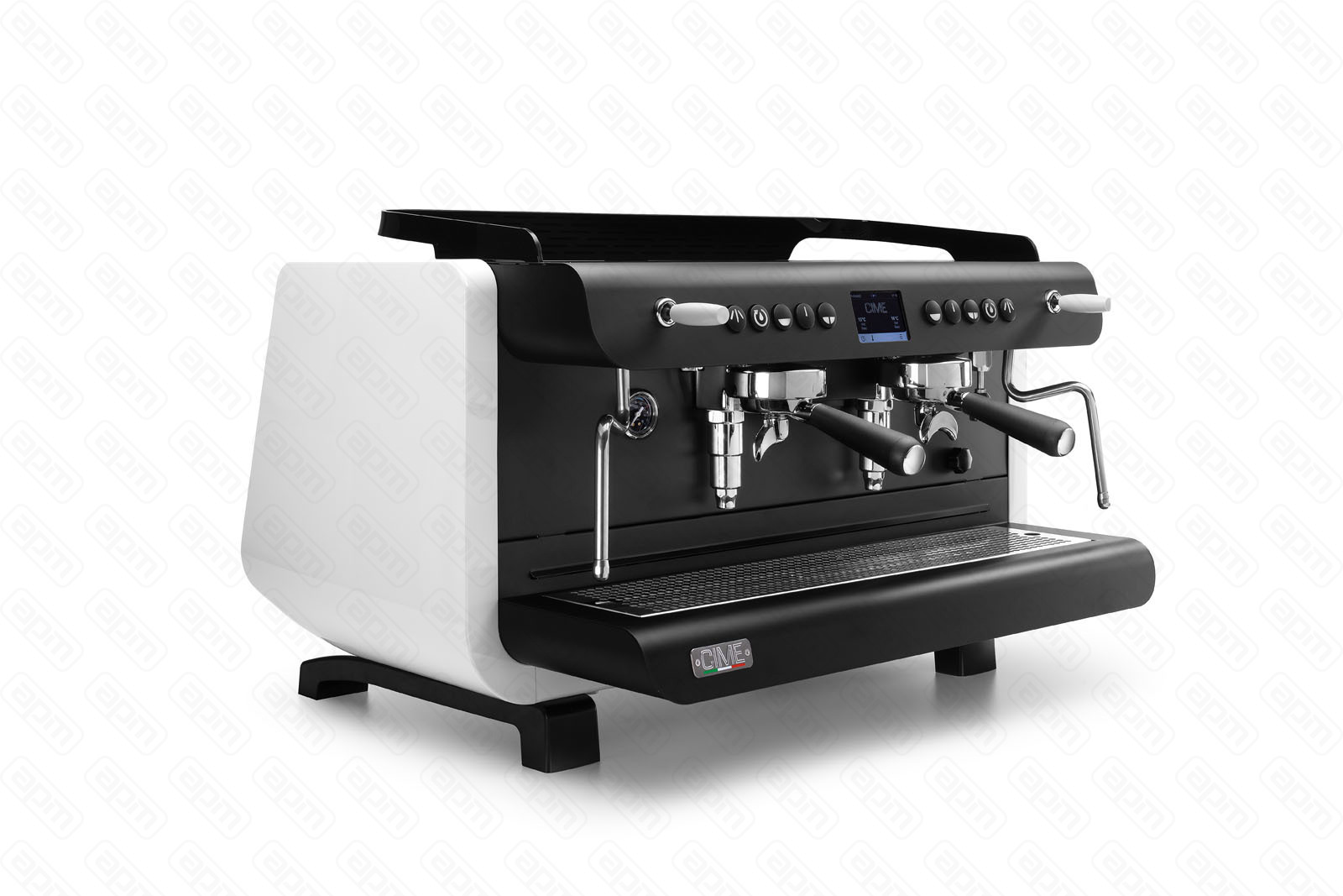Кофемашина рожковая мультибойлерная CIME SATURNO MB-60 2 группы E61 автомат белая COFFEE MACHINE CIME SATURNO MB-60 whiteblack