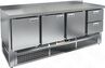GNES 1112TN З стол охл -210 с усил столешн с зад стенкой из нерж 3 двери 2 ящика
