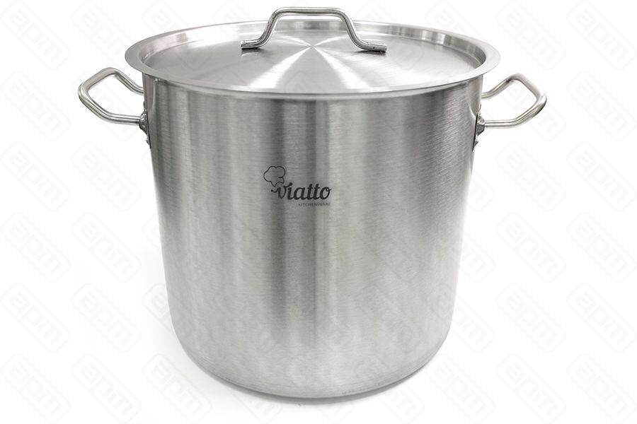 Кастрюля нерж с тройным дном 320х320мм объем 25L с двручками101305 VIATTO