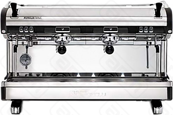 КОФЕМАШИНА РОЖКОВАЯ NUOVA SIMONELLI AURELIA WAVE SEM 2GR LED 220V ВЫСОКАЯ ГРУППА ПОЛУАВТОМАТ ЧЕРНАЯ