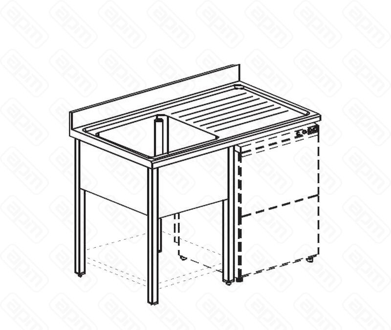 ВАННА МОЕЧНАЯ APACH CHEF LINE LS147-55RWD