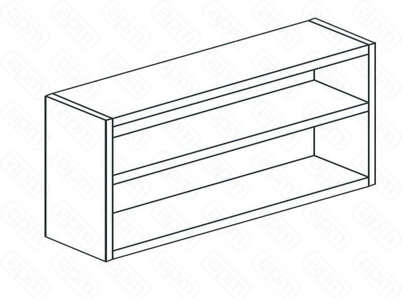ПОЛКА НАСТЕННАЯ ЗАКРЫТАЯ APACH CHEF LINE LCW144