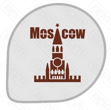 Трафарет для декора d14см Moscow пластик MASK306